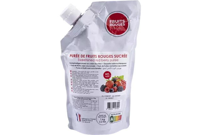 Fruitpuree Rood Fruit 1kg stuk